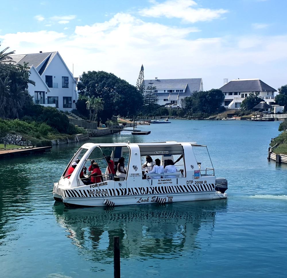 Our canal cruiser Look Sharp IV on the St Francis Bay canals